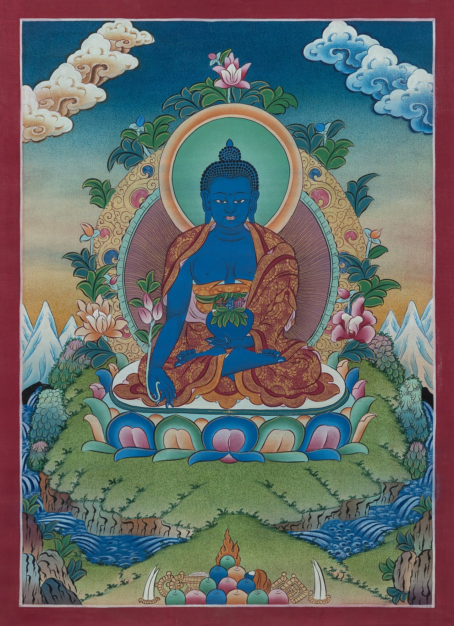 Bhaisajyaguru/Medicine Buddha Thangka