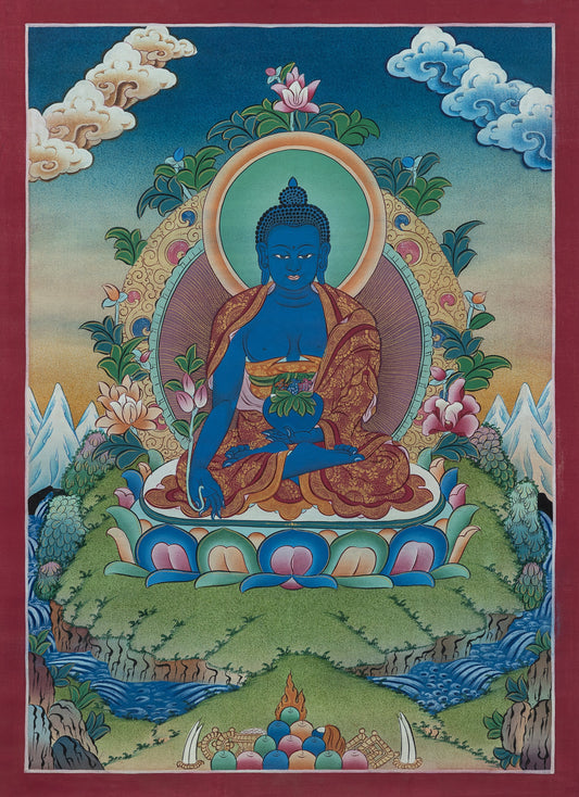 Bhaisajyaguru/Medicine Buddha Thangka
