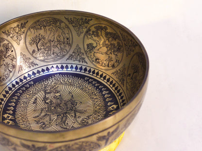 Chitipati Engraved Tibetan Singing Bowl