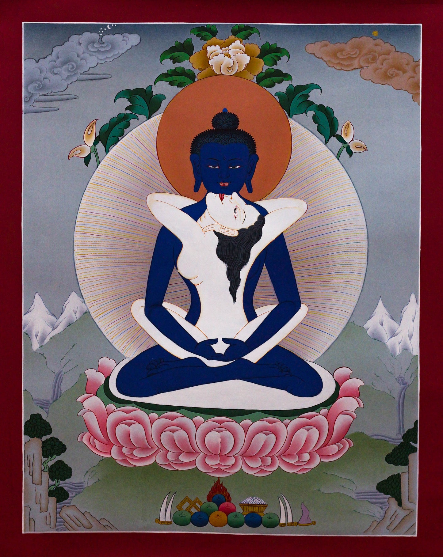 Samantabhadra Thangka - (17" * 22")