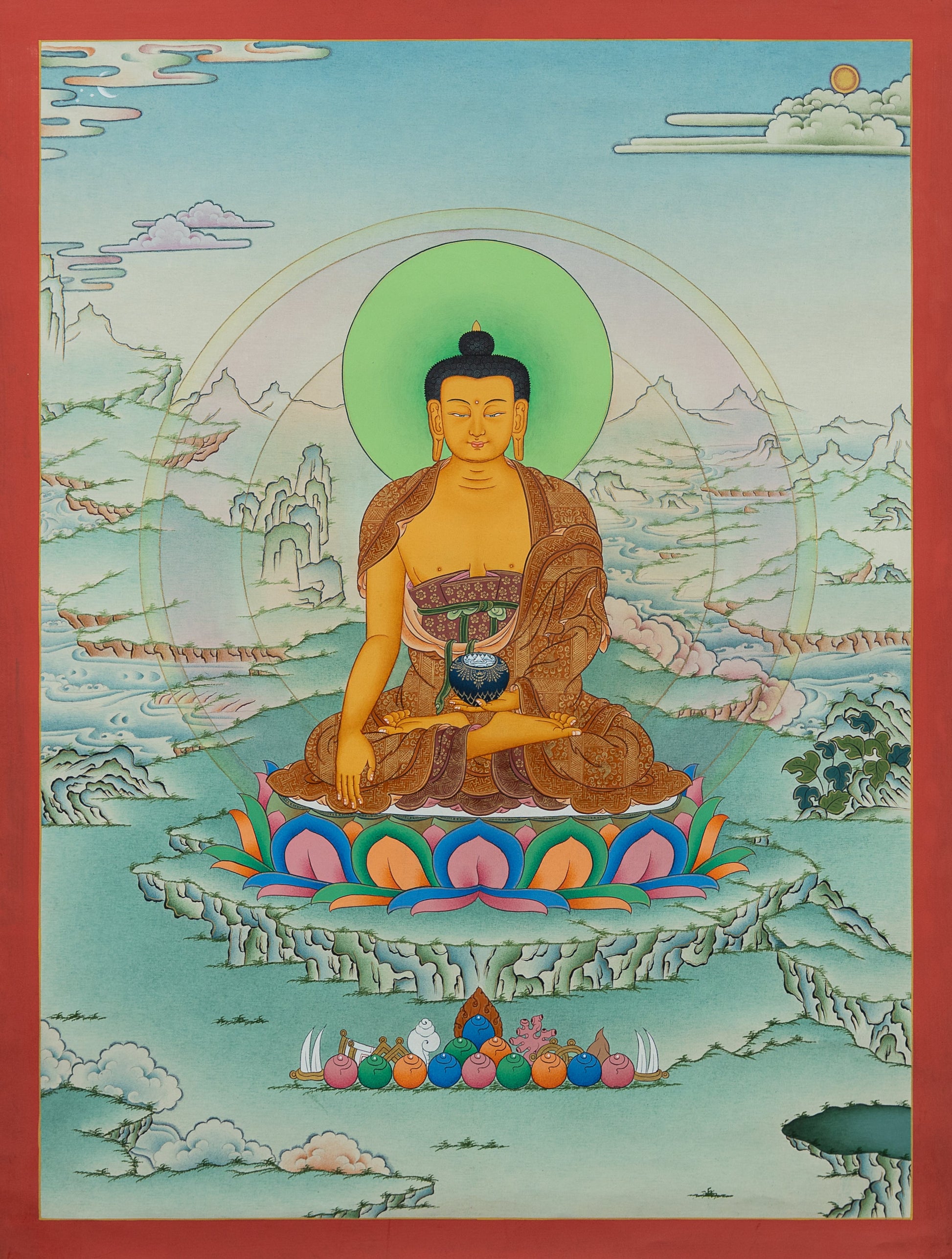 Hand Painted Shakyamuni Buddha Thangka