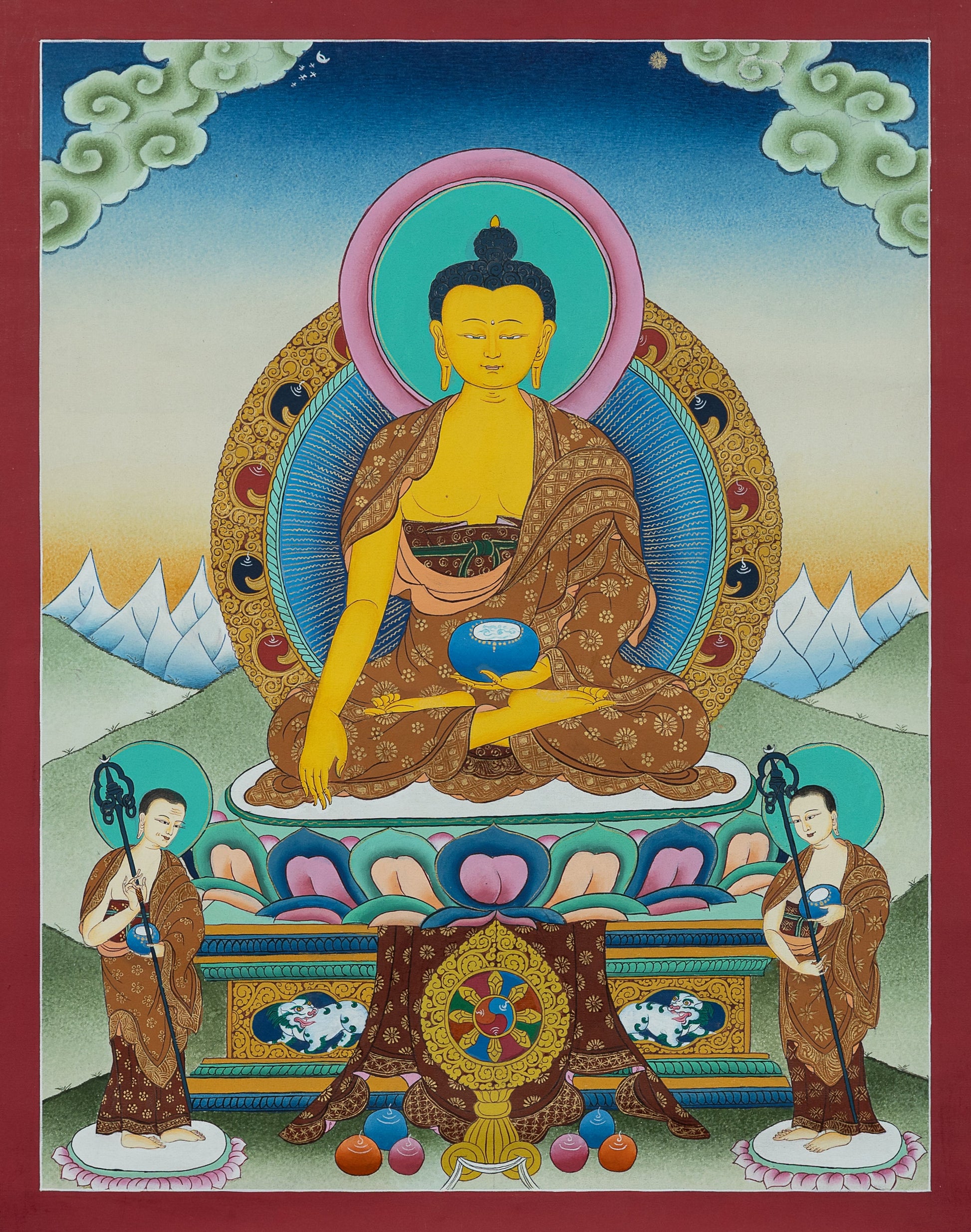 Hand Painted Shakyamuni Buddha Thangka