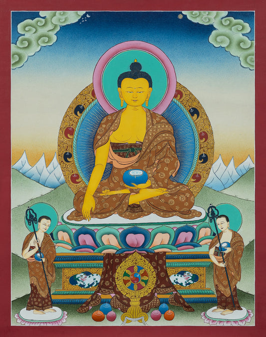 Hand Painted Shakyamuni Buddha Thangka