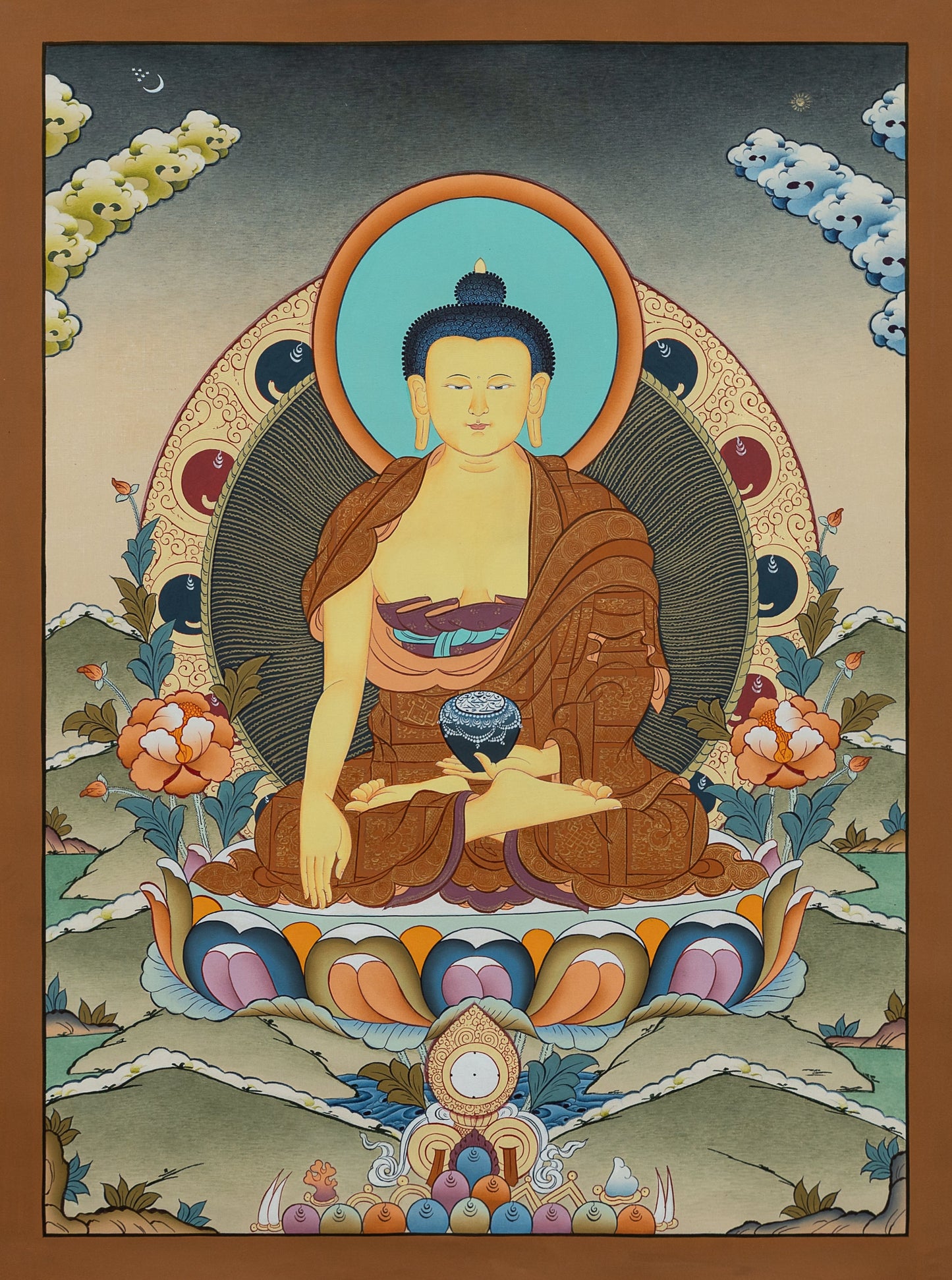 Hand Painted Shakyamuni Buddha Thangka