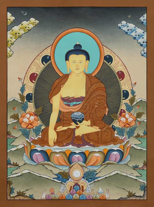 Hand Painted Shakyamuni Buddha Thangka