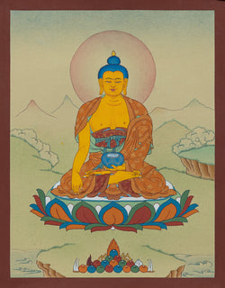 Shakyamuni Buddha Thangka - (9" * 12")