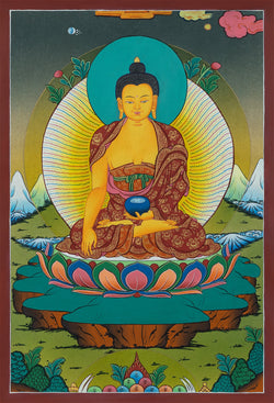 Shakyamuni Buddha Thangka - (10" * 15")
