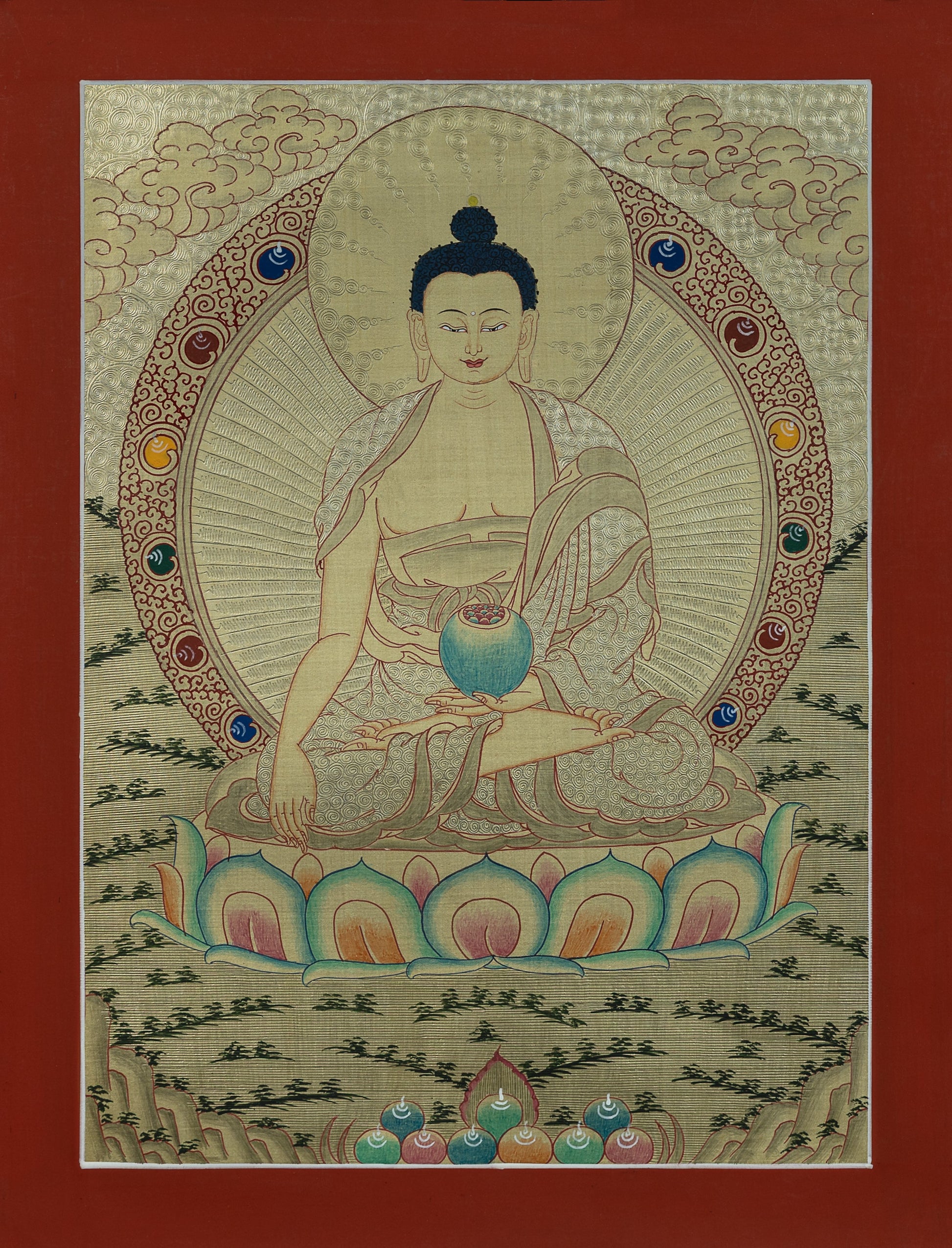 Hand Painted Shakyamuni Buddha Thangka