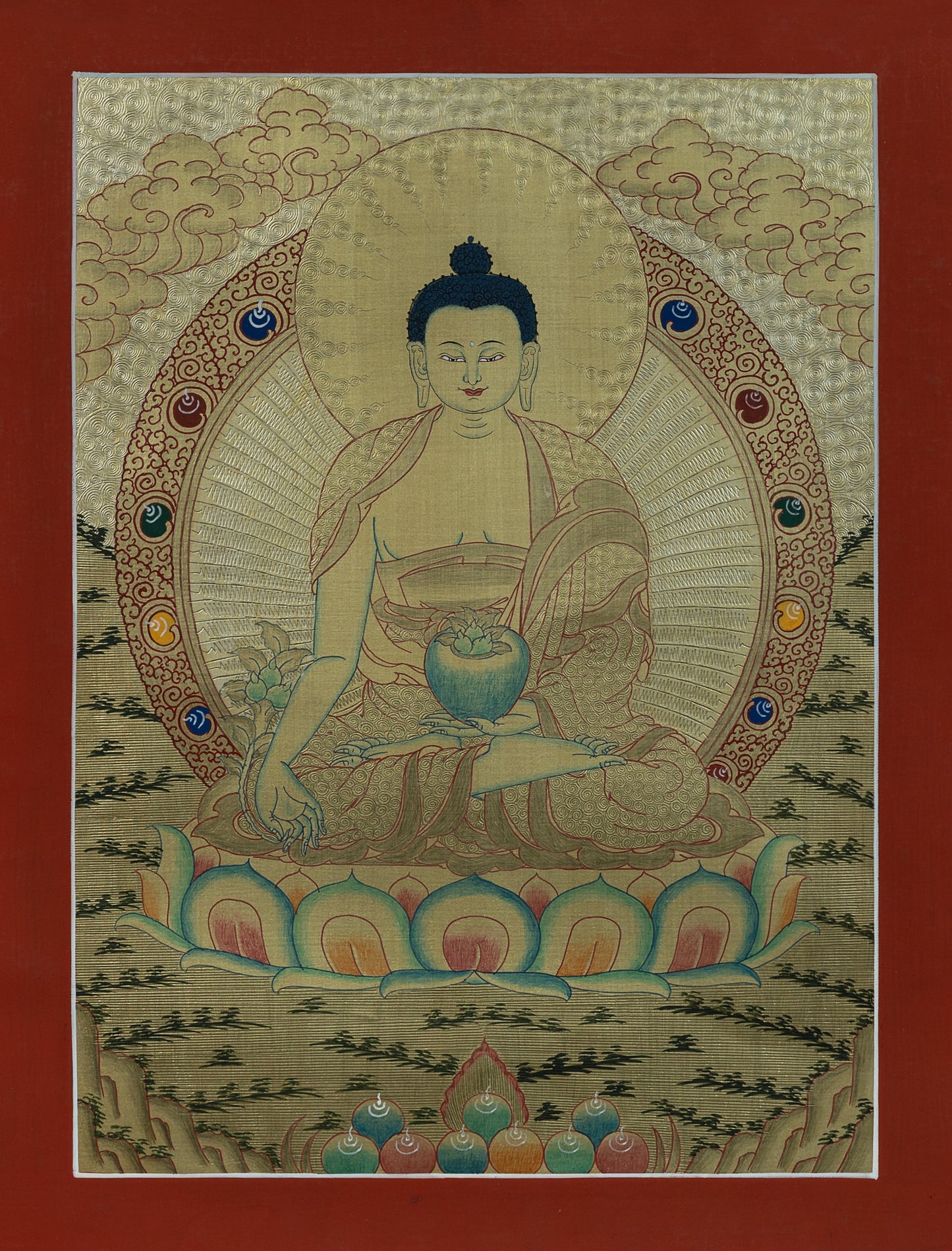 Hand Painted Shakyamuni Buddha Thangka