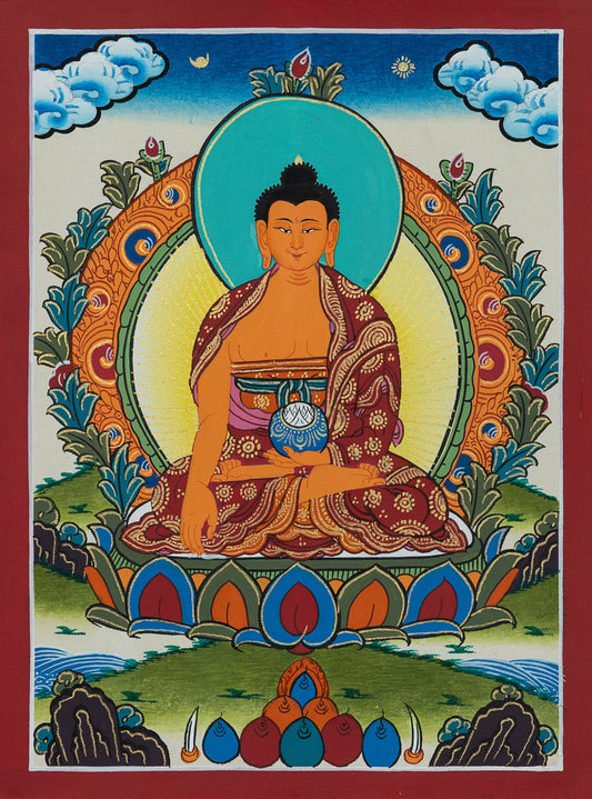Hand Painted Shakyamuni Buddha Thangka