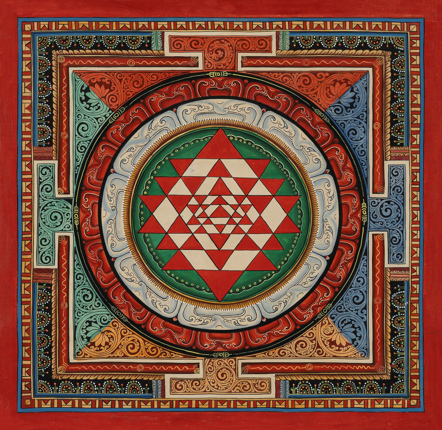 Sri Yantra Mandala Thangka Painting