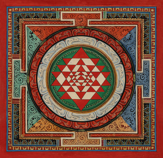 Sri Yantra Mandala Thangka Painting