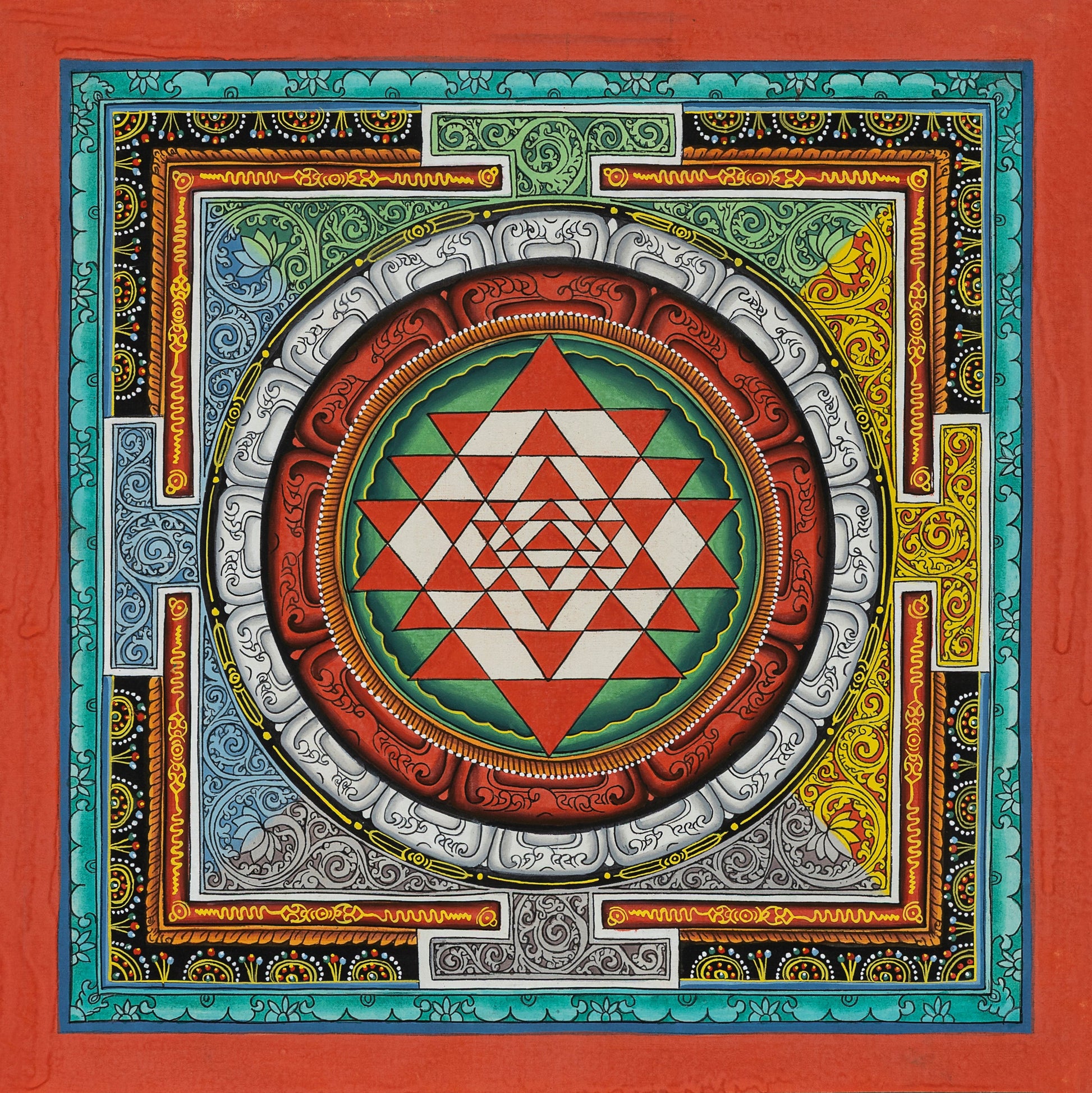 Sri Yantra Mandala Thangka Painting