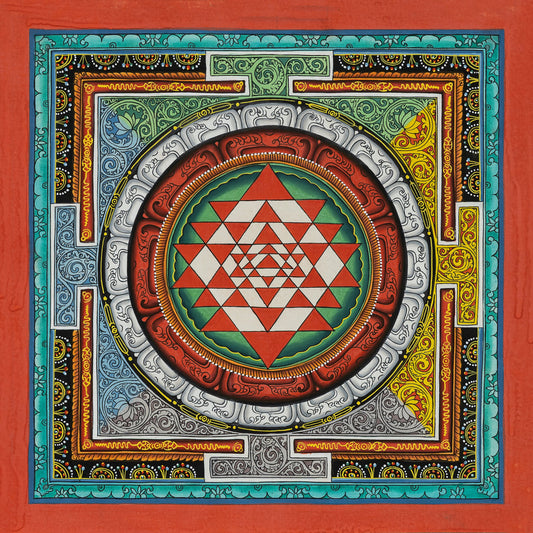 Sri Yantra Mandala Thangka Painting