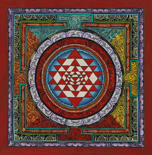 Sri Yantra Mandala Thangka Painting