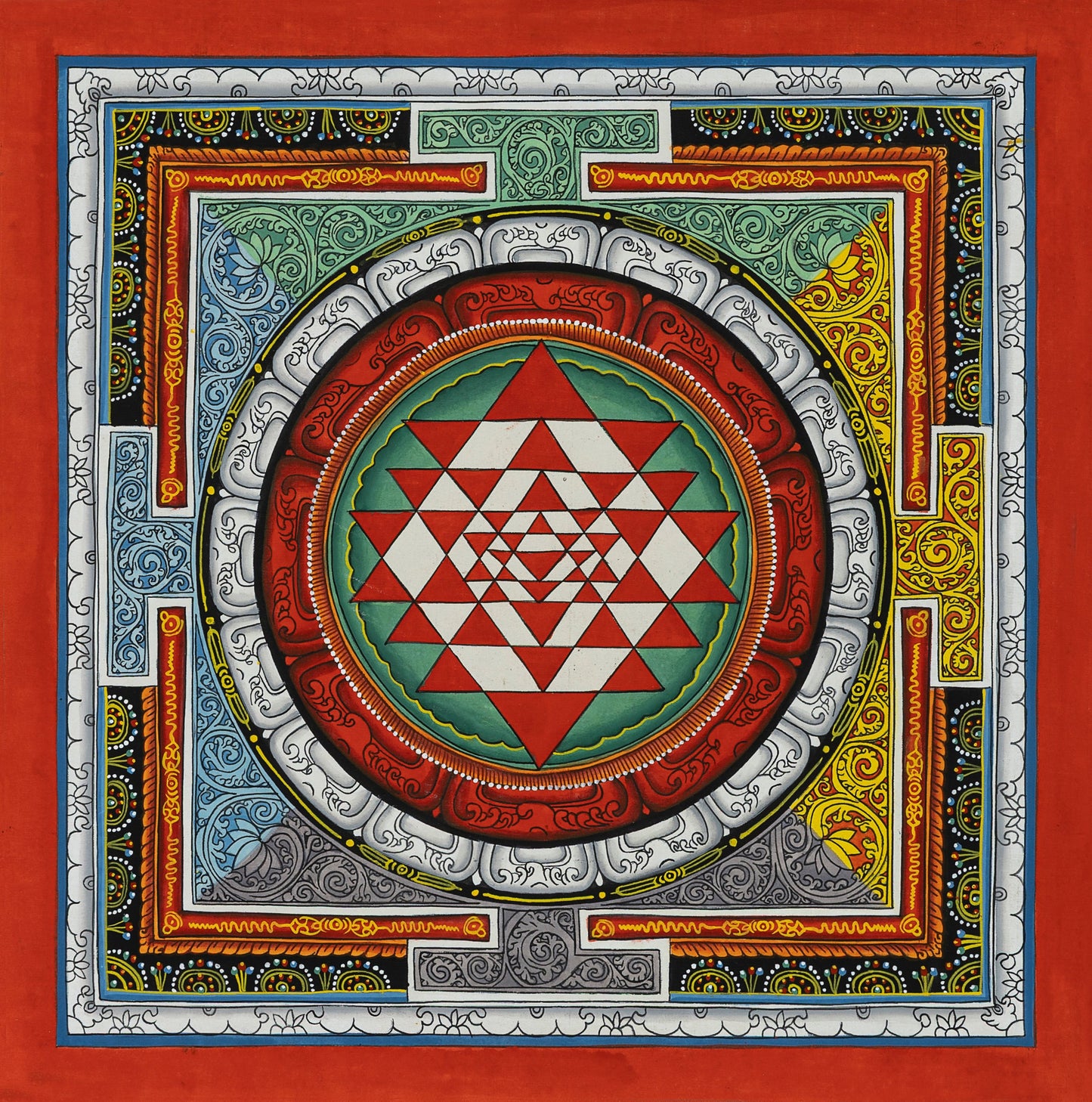 Sri Yantra Mandala Thangka Painting