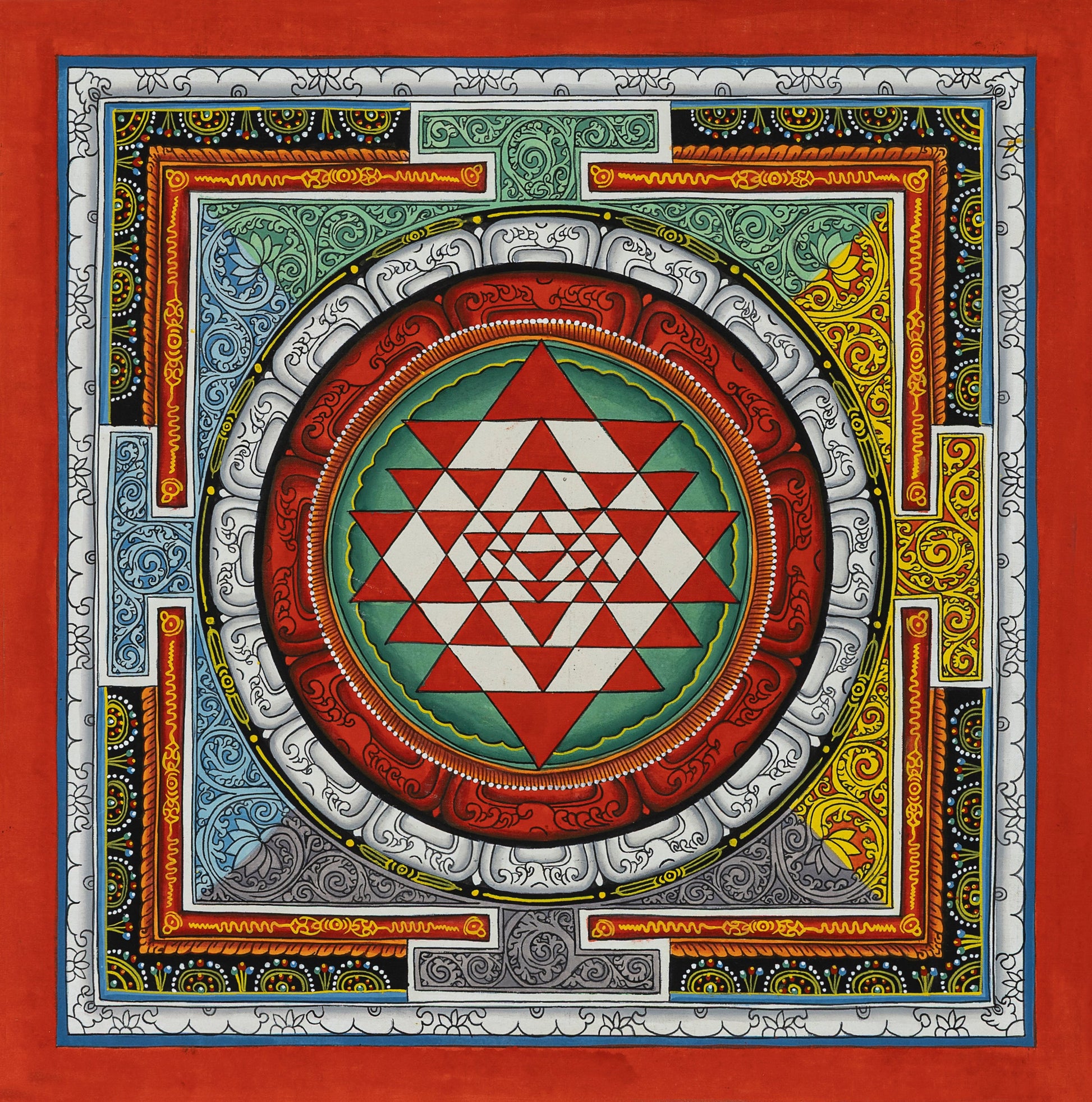 Sri Yantra Mandala Thangka Painting