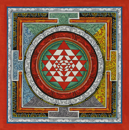 Sri Yantra Mandala Thangka Painting