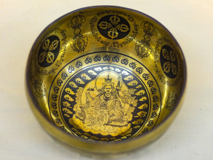 Guru Rinpoche Engraved Tibetan Singing Bowl (Small)