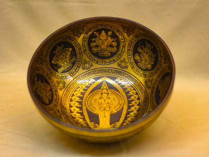 Avalokiteshvara Engraved Singing Bowl