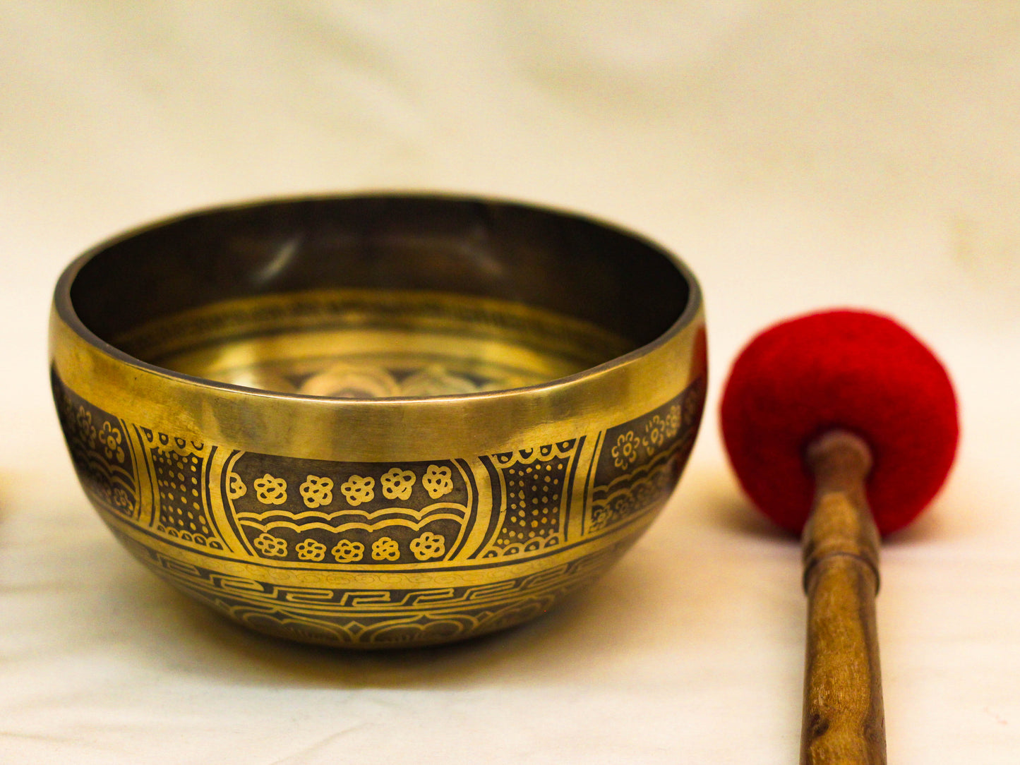 Buddha's Eye Carved Singing Bowl