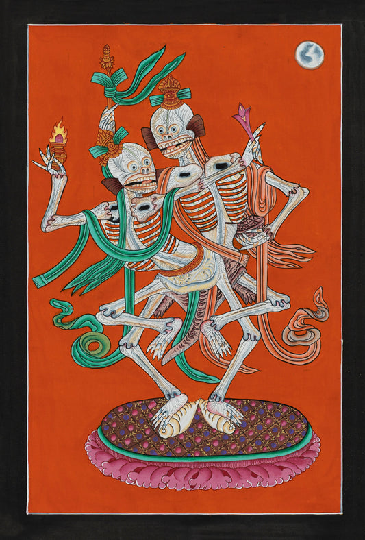 Citipati Skeleton Thangka Painting