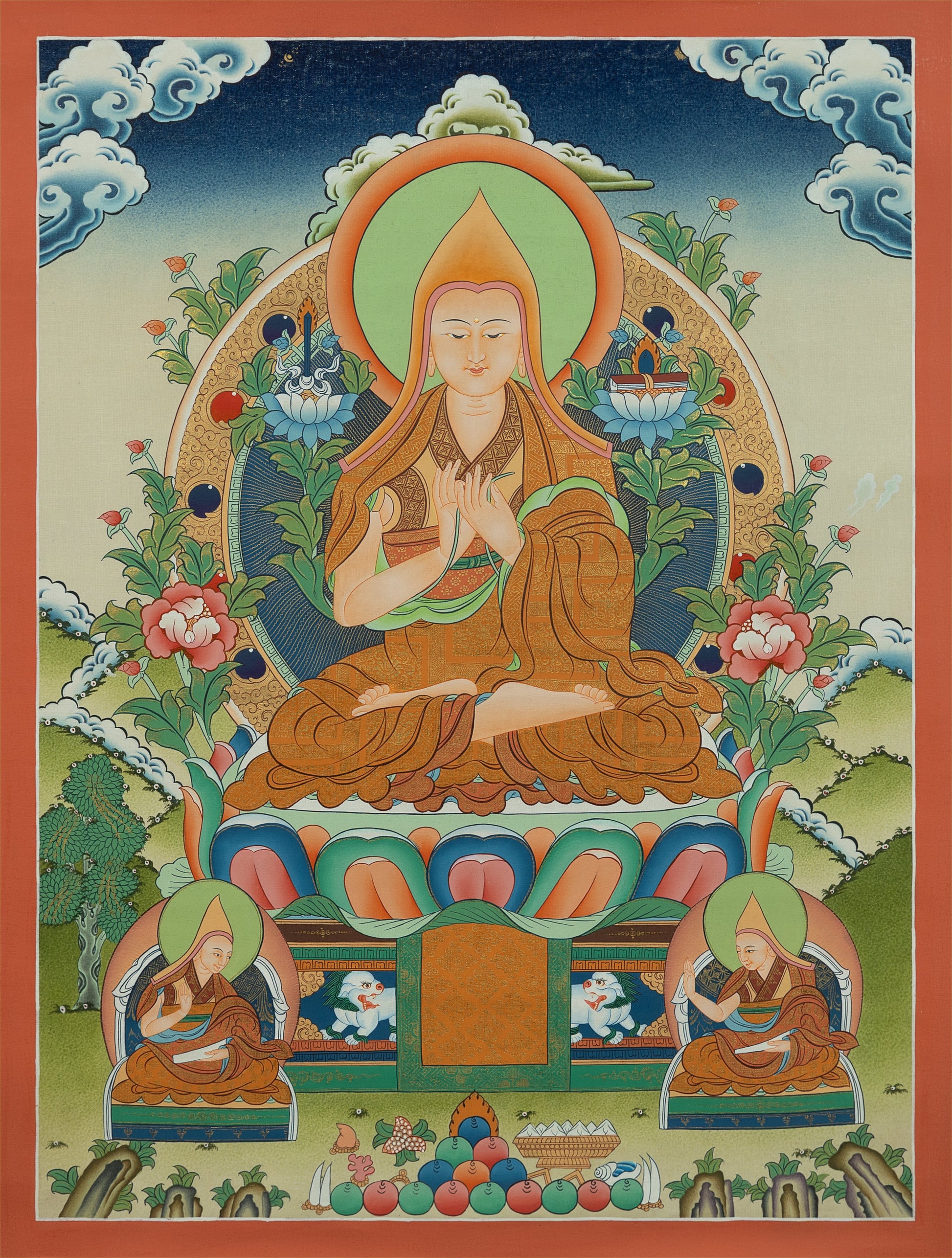 Hand Painted Tsongkhapa Thangka Painting