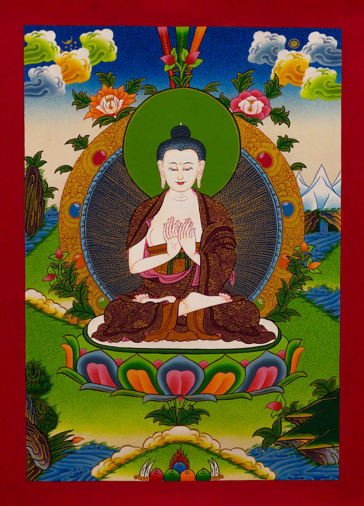 Vairocana Thangka - (9.5" * 14")