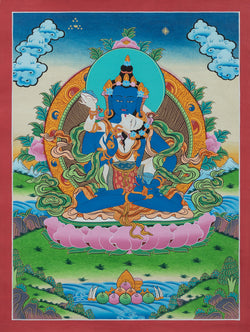 Vajradhara Thangka - (15" * 21")