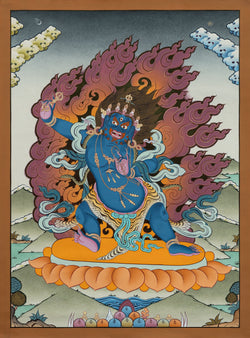 Vajrapani Thangka - (16" * 22")