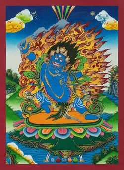 Vajrapani Thangka - (10" * 14")