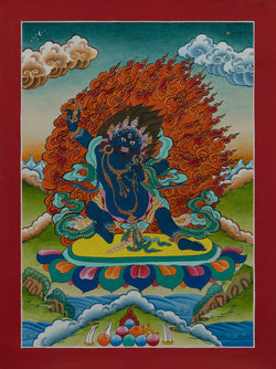 Vajrapani Thangka - (11" * 15")