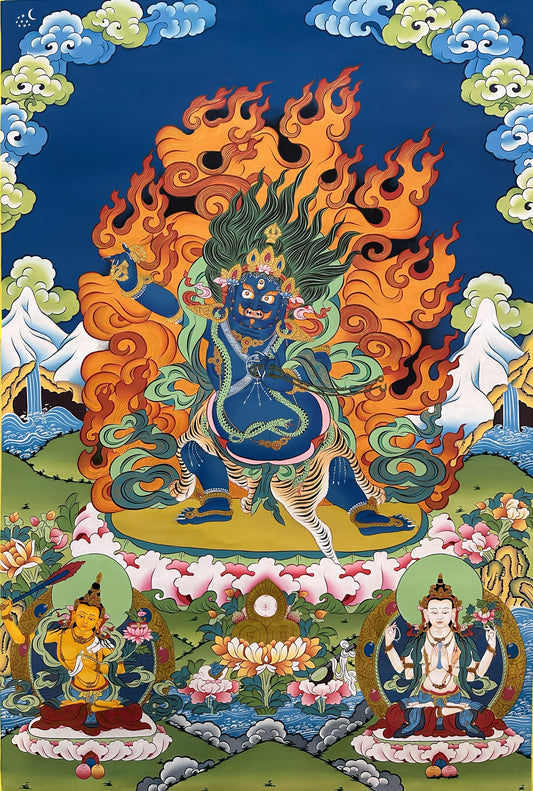Vajrapani Thangka - (20" * 30")