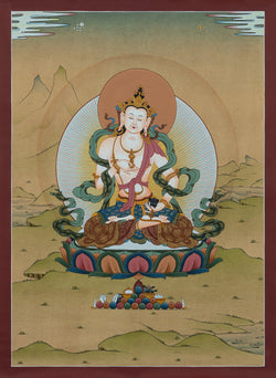Vajrasattva Thangka - (16" * 22")