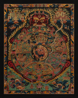 Wheel of Life Thangka - (15" * 19")