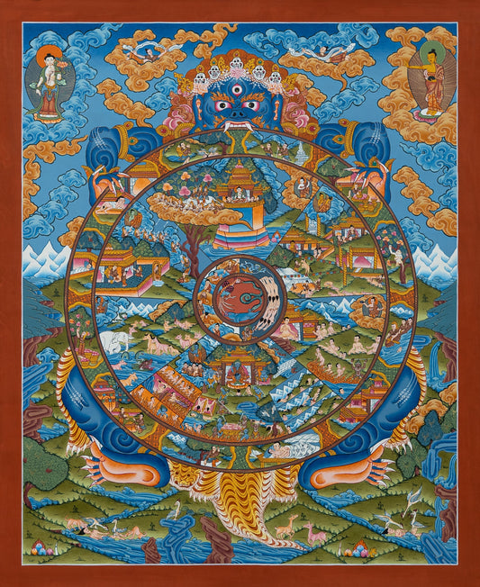 Wheel of Life Thangka - (16" * 20")