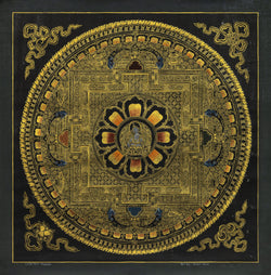 White Tara Mandala Thangka - (20" * 20")