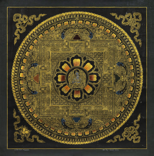 White Tara Mandala Thangka - (20" * 20")