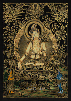 White Tara Thangka - (18" * 25")