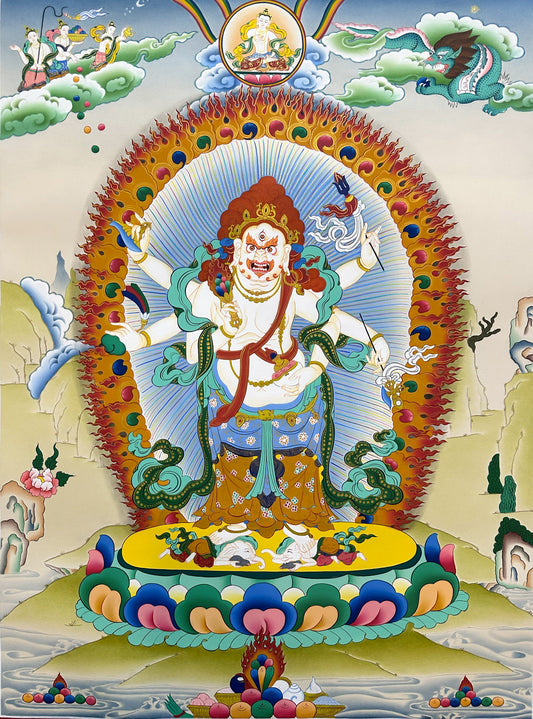 White Mahakala Thangka